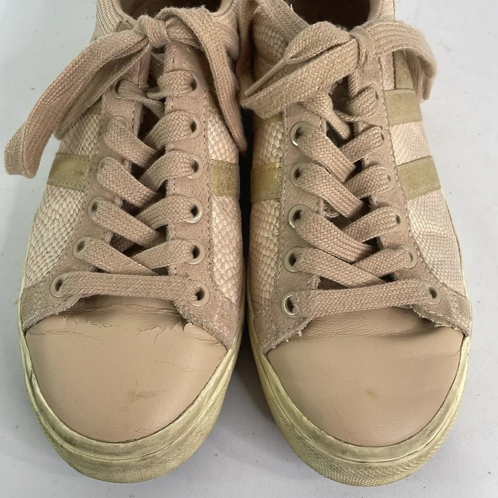 Gola soft, pink, and gold sneakers